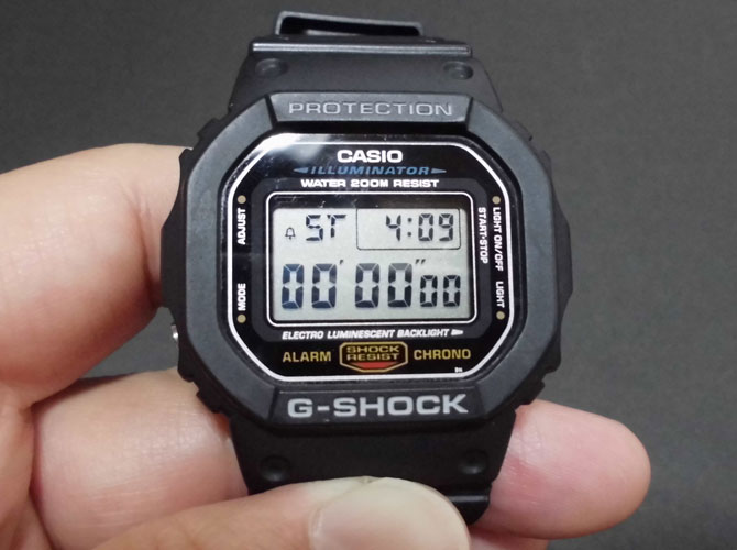 G�V���b�N/G-SHOCK�X�s�[�h���f��DW-5600E-1�̃X�g�b�v�E�H�b�`���