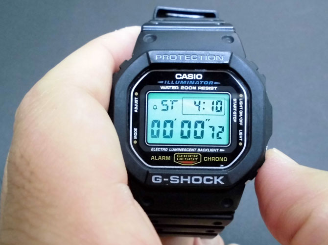 G�V���b�N/G-SHOCK�X�s�[�h���f��DW-5600E-1�̃o�b�N���C�g���
